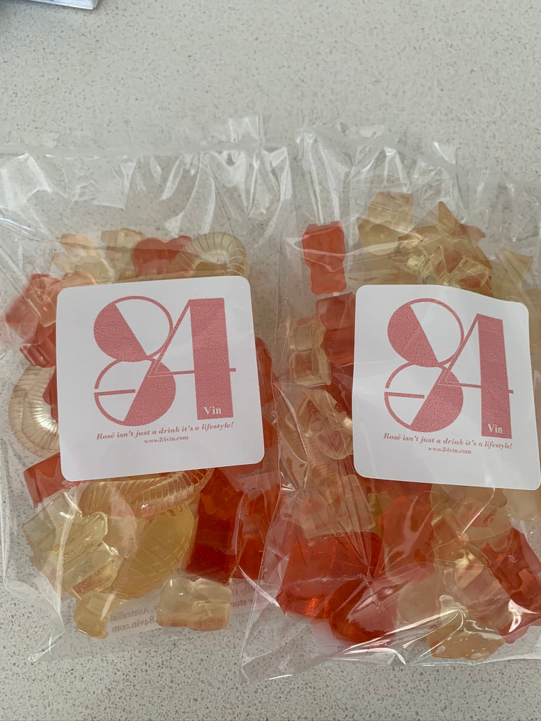 French Rosé Wine Gummy Gourmet Lollies (assorted)